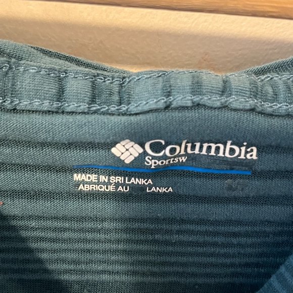 COLUMBIA | Women's Striped Hoodie Top Green Size Small - Picture 5 of 5